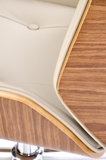 WEBSTER fotel gabinetowy orzechowy/beżowy