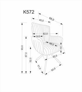 K572 krzesło popielaty (1p=2szt)