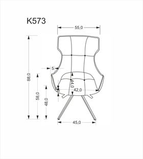 K573 krzesło popielaty (1p=2szt)