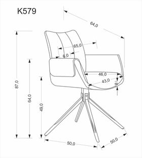 K579 chair, grey