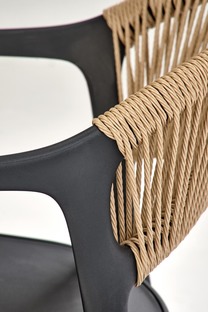 K582 krzesło czarny / naturalny (1p=4szt)