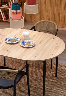 K582 krzesło czarny / naturalny (1p=4szt)