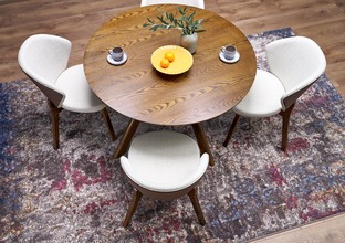 K583 chair, walnut / brown / beige