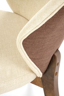 K583 chair, walnut / brown / beige