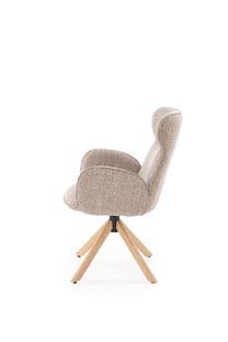 K585 chair, dark beige / natural oak