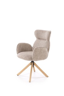 K585 chair, dark beige / natural oak