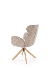 K585 chair, dark beige / natural oak