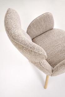 K585 chair, dark beige / natural oak
