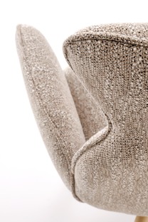 K585 chair, dark beige / natural oak
