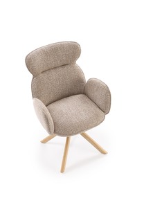 K585 chair, dark beige / natural oak