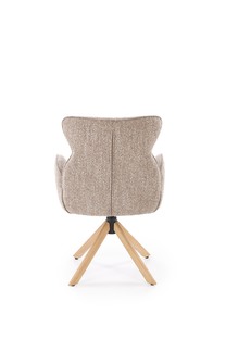 K585 chair, dark beige / natural oak