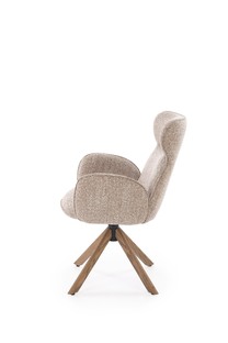 K585 chair, dark beige / l.walnut