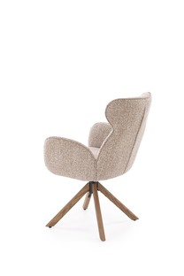 K585 chair, dark beige / l.walnut