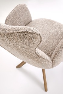 K585 chair, dark beige / l.walnut