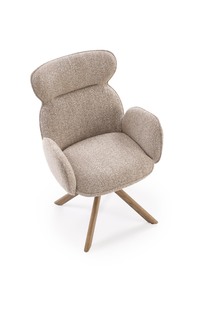 K585 chair, dark beige / l.walnut