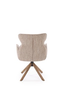 K585 chair, dark beige / l.walnut