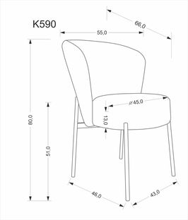 K590 krzesło oliwkowy (1p=2szt)