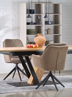 K591 swivel chair, brown