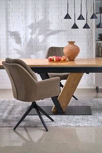 K591 swivel chair, brown