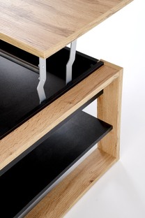 BETTY lifting top coffee table, color: artisan oak / black