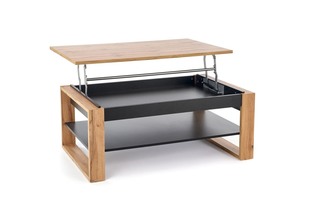 BETTY lifting top coffee table, color: artisan oak / black