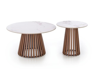 CARINA_S ława beżowy marmur / orzechowy (2p=1szt)