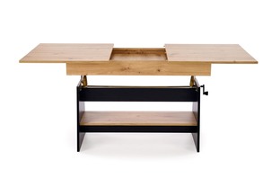 ERIKA lifting coffee table, color: artisan oak / black