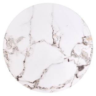 FATIMA set of two coffee tables, white marble / black