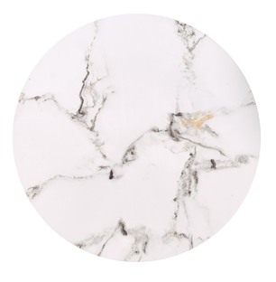 FATIMA set of two coffee tables, white marble / black