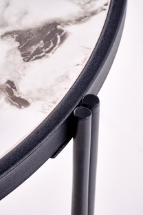 FATIMA set of two coffee tables, white marble / black