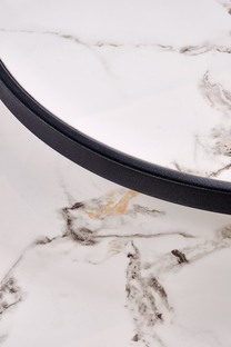 FATIMA set of two coffee tables, white marble / black