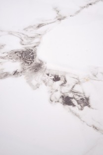 GILDA set of three coffee tables, white marble / gold