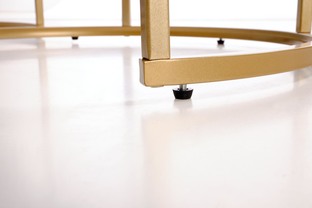 GILDA set of three coffee tables, white marble / gold