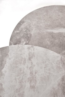 ITAKA set of 2 coffe tables, grey marble / graphite