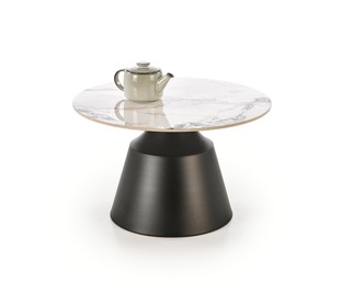 MAGNETA set of two, white marble/black