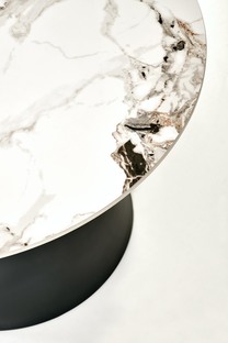 MAGNETA set of two, white marble/black