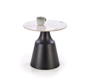 MAGNETA set of two, white marble/black