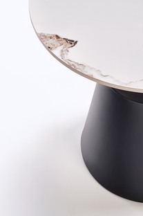 MAGNETA set of two, white marble/black