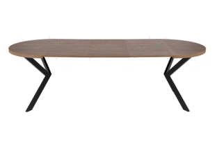 PERONI extension table, walnut / black
