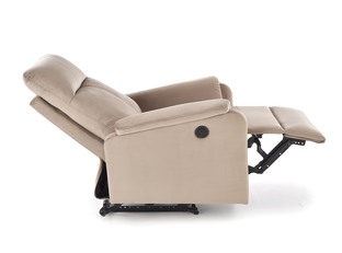 CROCUS fotel wypoczynkowy z funkcją elektrycznego rozkładania, beżowy (1p=1szt)