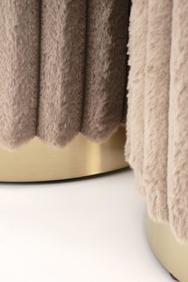 FIDO set of two stools: color: cappuccino / gold