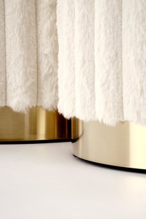 FIDO set of two stools: color: cream / gold