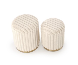 FIDO set of two stools: color: cream / gold