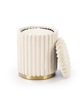 FIDO set of two stools: color: cream / gold