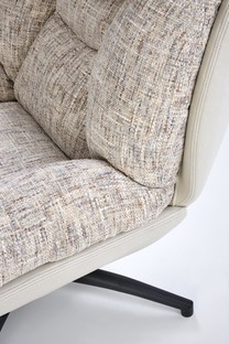 KRONOS armchair with ottoman, beige / multicolored