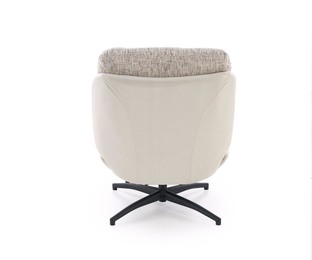 KRONOS armchair with ottoman, beige / multicolored