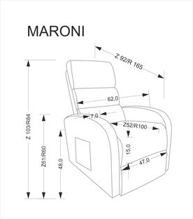 MARONI leisure chair, grey