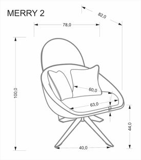 MERRY 2 leisure chair with swivel function, cream