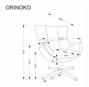 ORINOKO leisure chair, grey