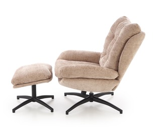 PESTO armchair with ottoman / rocking function, color: beige
